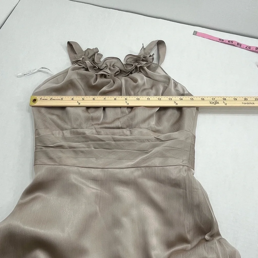 🤍✨ NWT Belsoie Taupe Formal Gown – Size 8 💍👗 - Picture 6 of 9
